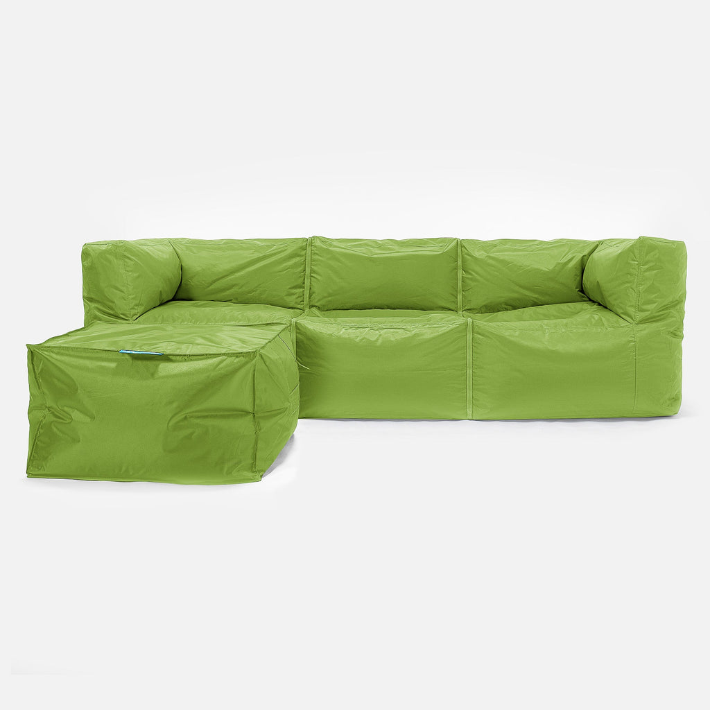 3-delt Modulsofa Saccosekk - SmartCanvas™ Lime 02