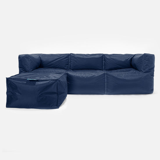 3-delt Modulsofa Saccosekk - SmartCanvas™ Marineblå 02