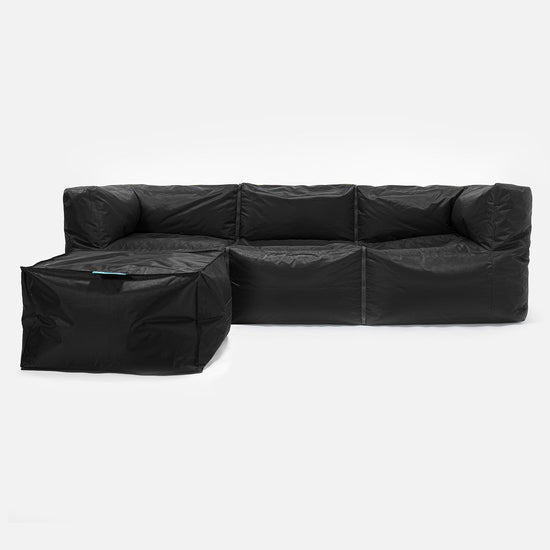 3-delt Modulsofa Saccosekk - SmartCanvas™ Svart 02