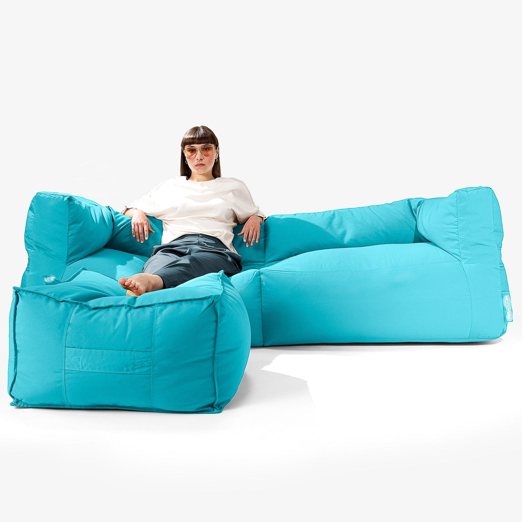 SoleiStorm™ Ultra 2000 h+ 3-seters Sofa Utendørs Saccosekk - Olefin Aqua 02