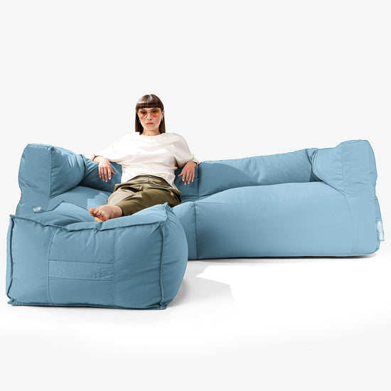 SoleiStorm™ Ultra 2000 h+ 3-seters Sofa Utendørs Saccosekk - Olefin Babyblå 02