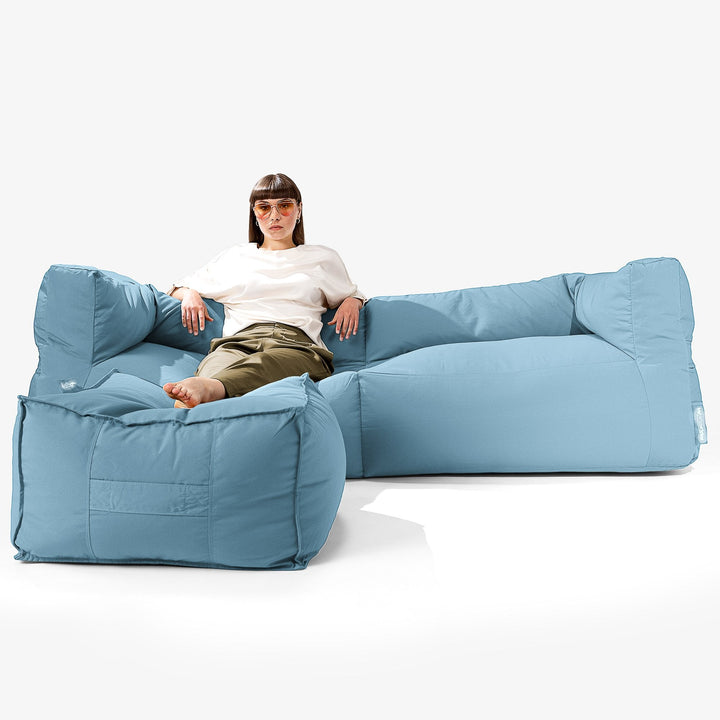 SoleiStorm™ Ultra 2000 h+ 3-seters Sofa Utendørs Saccosekk - Olefin Babyblå 02