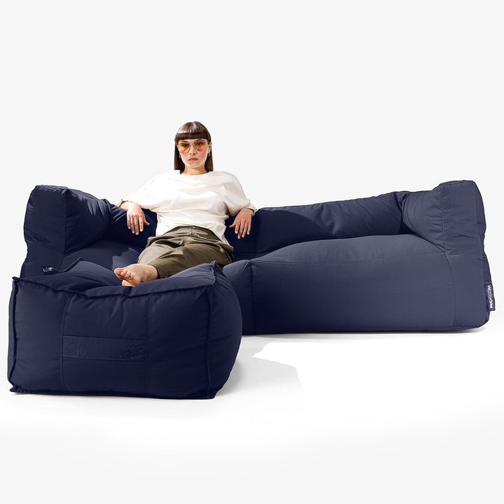 SoleiStorm™ Ultra 2000 h+ 3-seters Sofa Utendørs Saccosekk - Olefin Marineblå 02