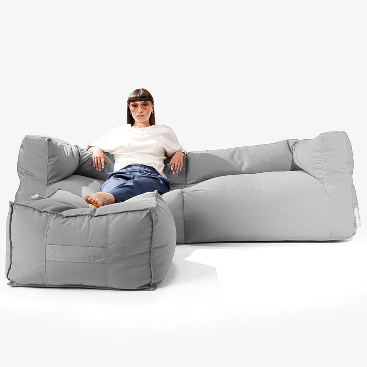 SoleiStorm™ Ultra 2000 h+ 3-seters Sofa Utendørs Saccosekk - Olefin Mellomgrå 02