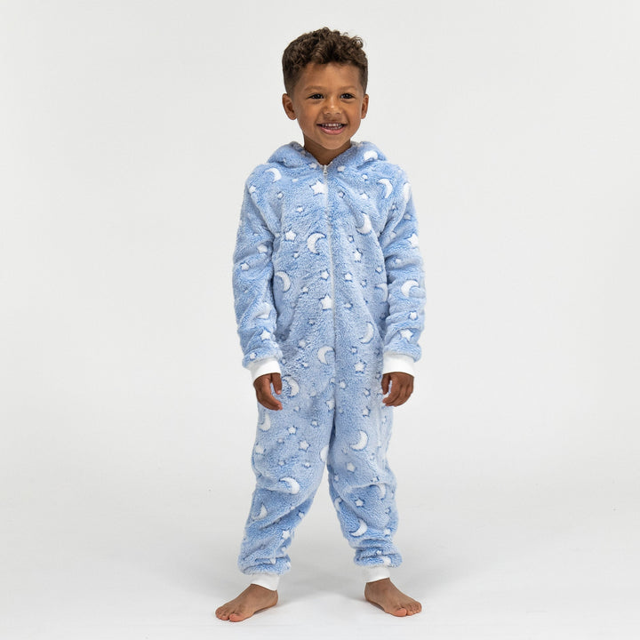 Fleece Onesie for Barn - Måne og Stjerner 01