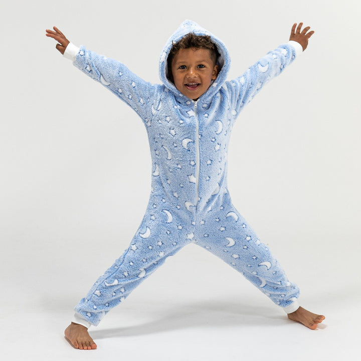 Fleece Onesie for Barn - Måne og Stjerner 02