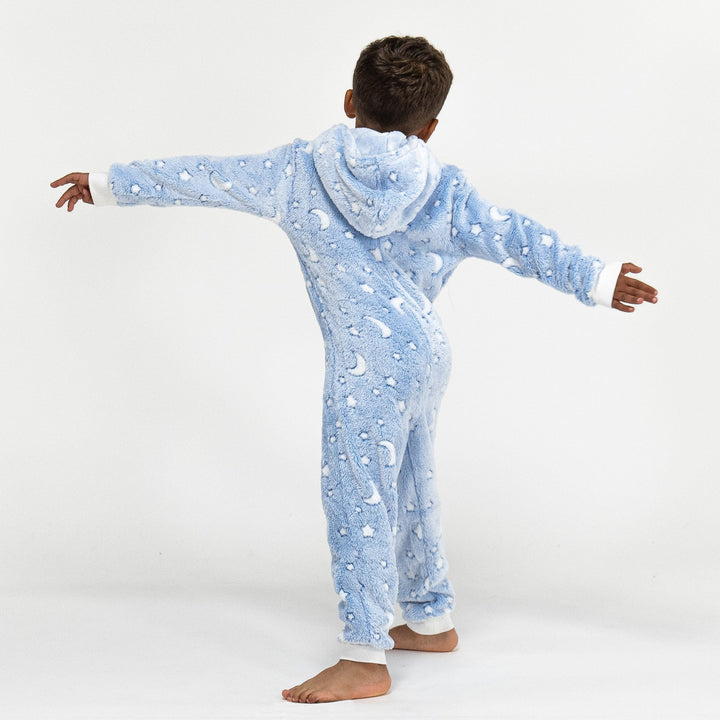 Fleece Onesie for Barn - Måne og Stjerner 04