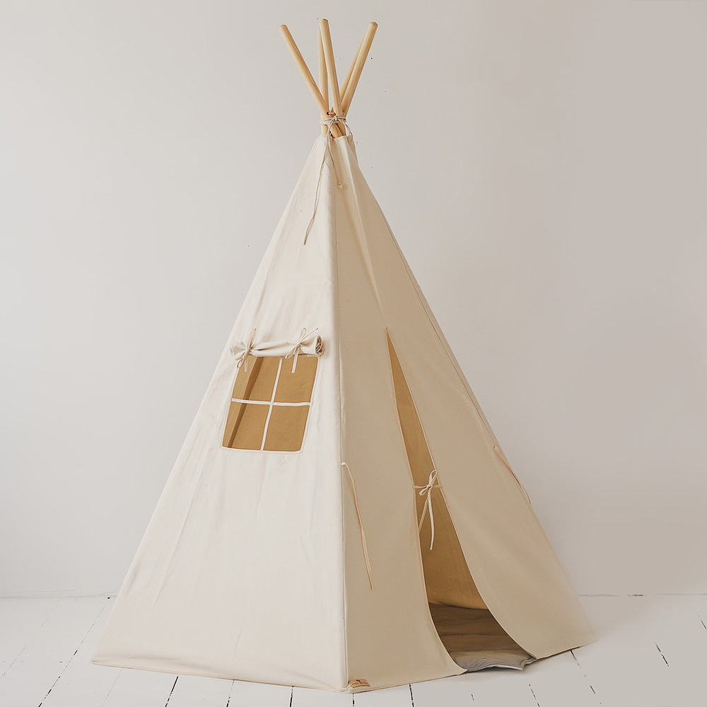 Innendørs Tipi-telt Barn - Krem 02