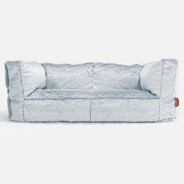 Albert 2-seter Saccosekk Sofa - Kanin-fuskepels Støvete Blå 01
