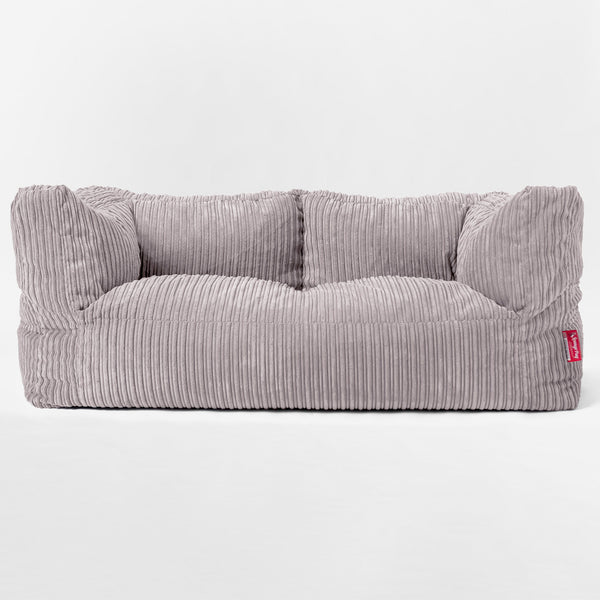 Albert 2-seter Saccosekk Sofa - Kordfløyel Sølvgrå 01