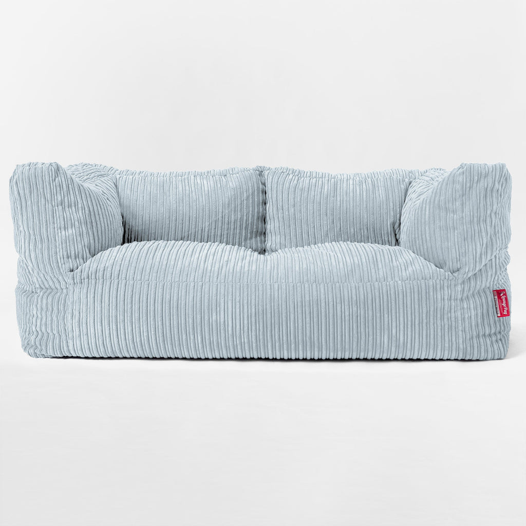 Albert 2-seter Saccosekk Sofa - Klassisk Cord Babyblå 01