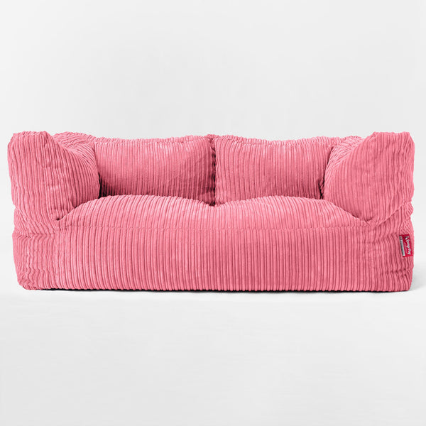 Albert 2-seter Saccosekk Sofa - Kordfløyel Korall 01