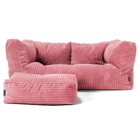 Albert 2-seter Saccosekk Sofa - Kordfløyel Korall 02