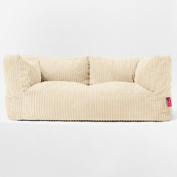 Albert 2-seter Saccosekk Sofa - Kordfløyel Krem 01