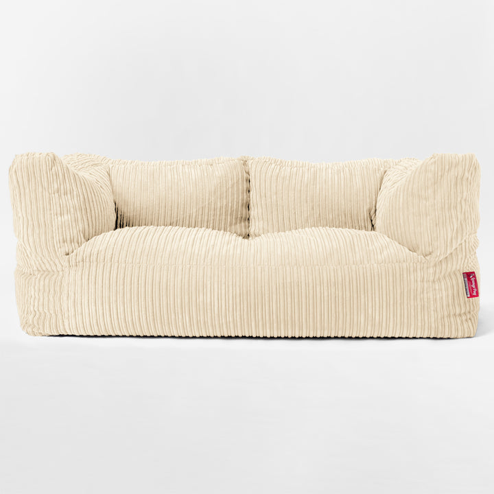Albert 2-seter Saccosekk Sofa - Kordfløyel Krem 01