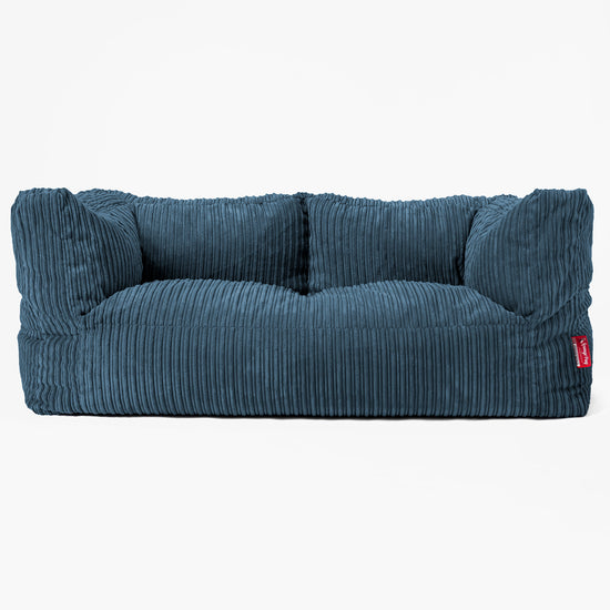 Albert 2-seter Saccosekk Sofa - Kordfløyel Marineblå 01