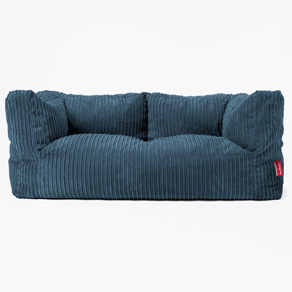 Albert 2-seter Saccosekk Sofa - Kordfløyel Marineblå 01