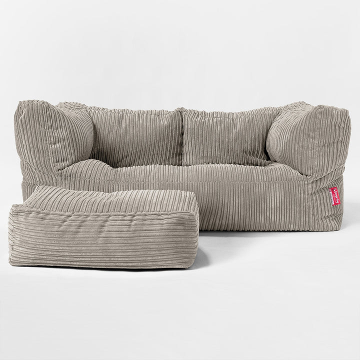 Albert 2-seter Saccosekk Sofa - Kordfløyel Mink 02
