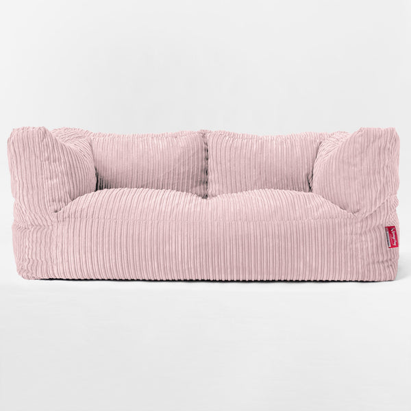 Albert 2-seter Saccosekk Sofa - Kordfløyel Rødmerosa 01