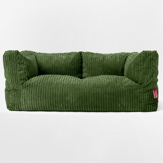 Albert 2-seter Saccosekk Sofa - Kordfløyel Skoggrønn 01