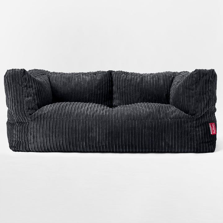 Albert 2-seter Saccosekk Sofa - Kordfløyel Svart 01