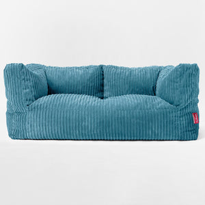 Albert 2-seter Saccosekk Sofa - Kordfløyel Turkis
