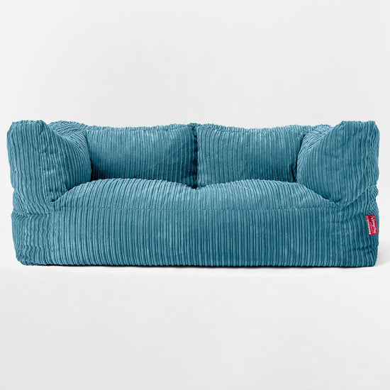 Albert 2-seter Saccosekk Sofa - Kordfløyel Turkis 01