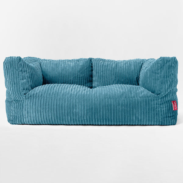 Albert 2-seter Saccosekk Sofa - Kordfløyel Turkis 01