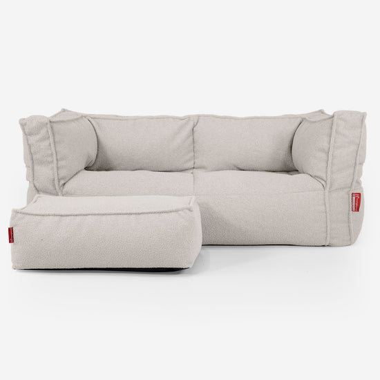 Albert 2-seter Saccosekk Sofa - Bouclé Elfenben_02