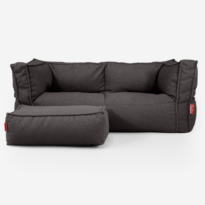 Albert 2-seter Saccosekk Sofa - Bouclé Grafitt_02