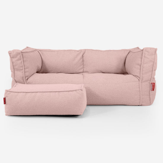 Albert 2-seter Saccosekk Sofa - Bouclé Rosa_02