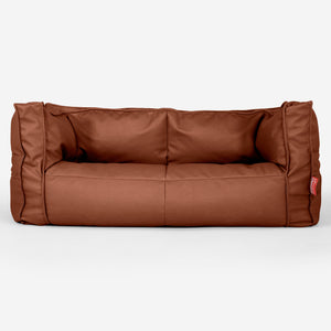 Albert 2-seter Saccosekk Sofa - Vegansk Skinn Kastanjebrun