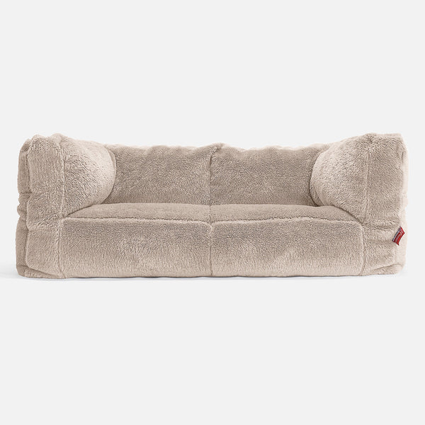 Albert 2-seter Saccosekk Sofa - Teddy-fuskepels Mink 01