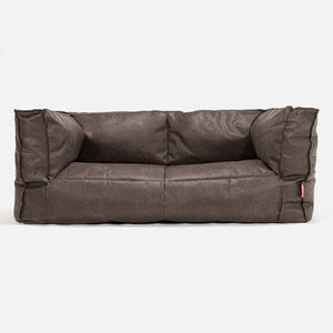 Albert 2-seter Saccosekk Sofa - Vintage Skinn Naturskifer