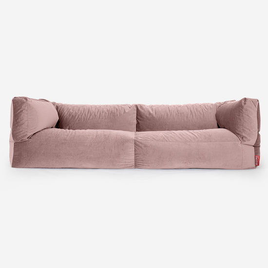 Albert 3-seter Saccosekk Sofa - Fløyel Rosa 01