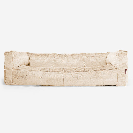 Albert 3-seter Saccosekk Sofa - Kanin-fuskepels Hvit 01