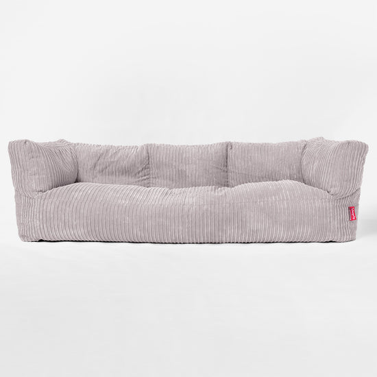 Albert 3-seter Saccosekk Sofa - Kordfløyel Sølvgrå 01