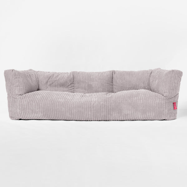 Albert 3-seter Saccosekk Sofa - Kordfløyel Sølvgrå 01