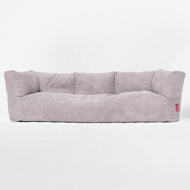 Albert 3-seter Saccosekk Sofa - Kordfløyel Sølvgrå 01