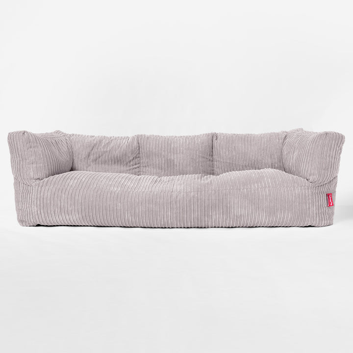 Albert 3-seter Saccosekk Sofa - Kordfløyel Sølvgrå 01