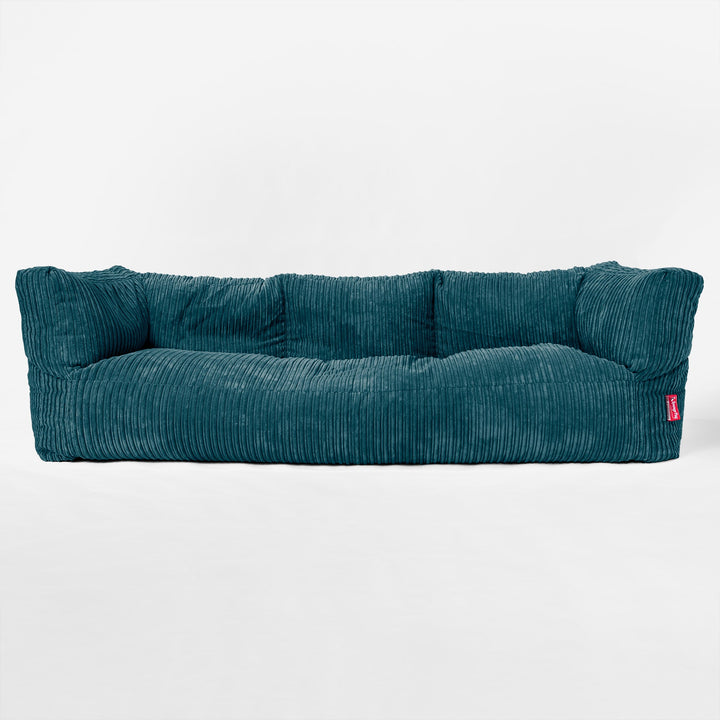 Albert 3-seter Saccosekk Sofa - Kordfløyel Mørketurkis 01