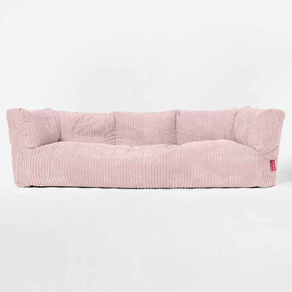 Albert 3-seter Saccosekk Sofa - Kordfløyel Rødmerosa 01