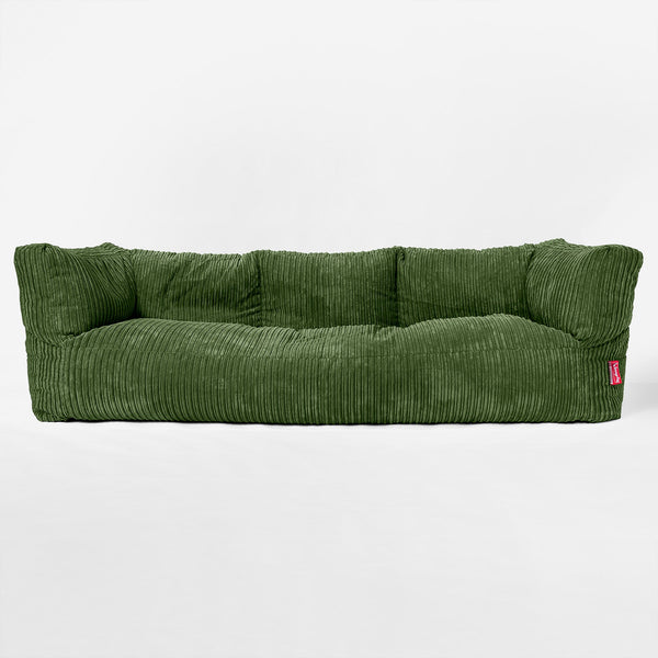 Albert 3-seter Saccosekk Sofa - Kordfløyel Skoggrønn 01