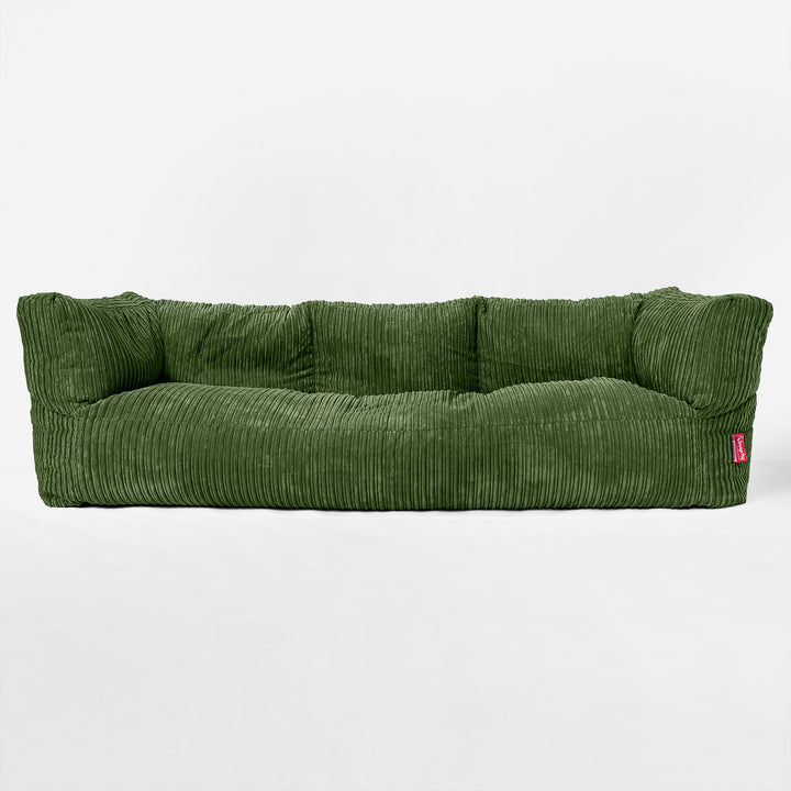 Albert 3-seter Saccosekk Sofa - Kordfløyel Skoggrønn 01