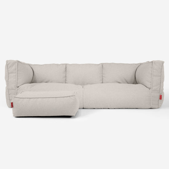 Albert 3-seter Saccosekk Sofa - Bouclé Elfenben_02