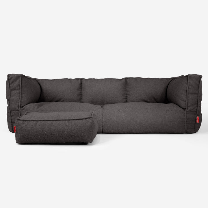 Albert 3-seter Saccosekk Sofa - Bouclé Grafitt_02