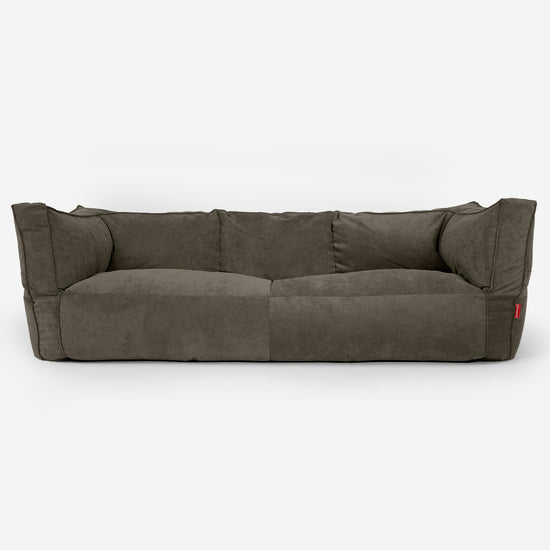 Albert 3-seter Saccosekk Sofa - Smalstripet Kordfløyel Oliven 01