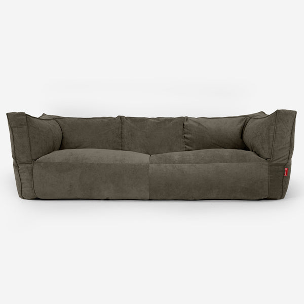 Albert 3-seter Saccosekk Sofa - Smalstripet Kordfløyel Oliven 01
