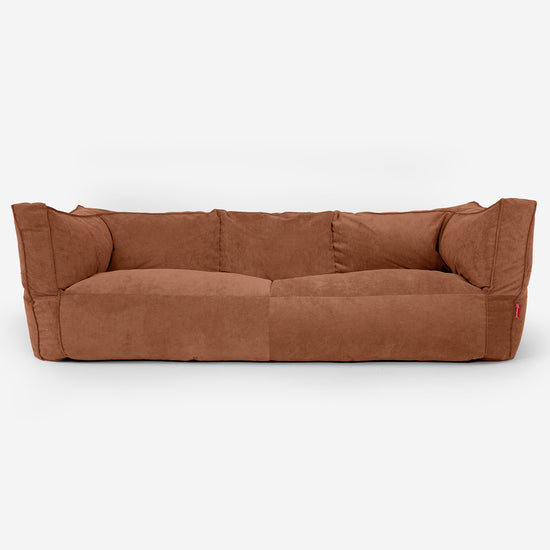 Albert 3-seter Saccosekk Sofa - Smalstripet Kordfløyel Rav 01