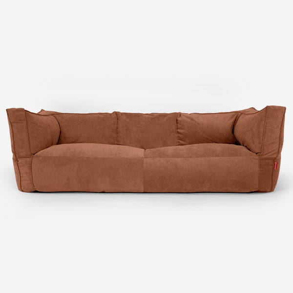 Albert 3-seter Saccosekk Sofa - Smalstripet Kordfløyel Rav 01